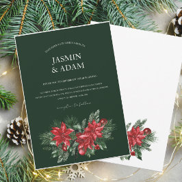 Winter Emerald Green Weihnachtsfeier Einladung