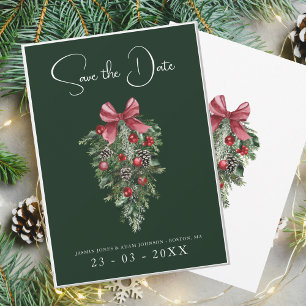 Winter Emerald Green Weihnachtsfeier Save The Date