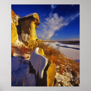 Winter entlang dem Missouri River nahe Poster