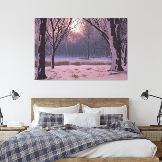Winter Ethereal Leinwanddruck (Insitu (Schlafzimmer))