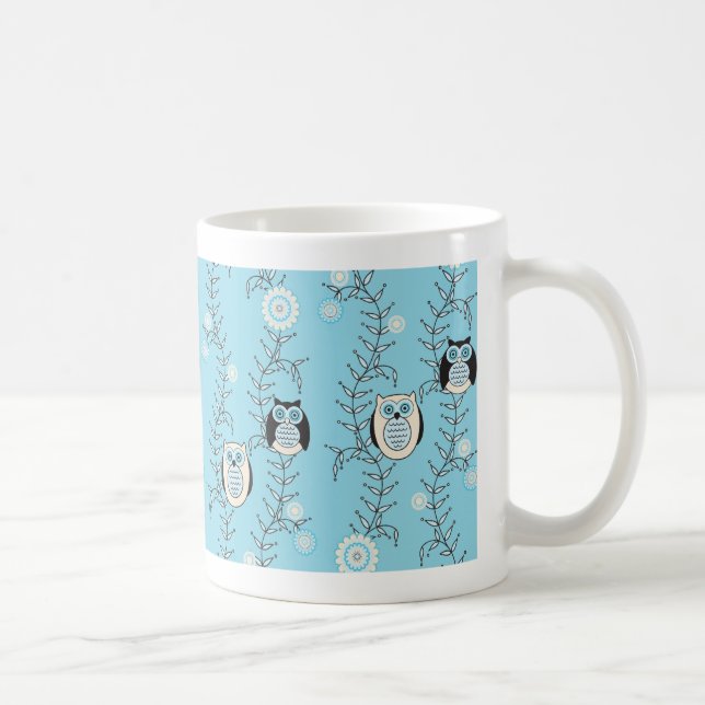 Winter-Eulen-Tasse Tasse (Rechts)