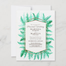 Winter Evergreen art Streaming Hochzeit Einladung