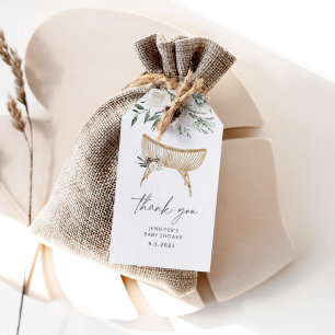 Winter-Evergreen-Baby-Shower-Dankeschön-Geschenkan Geschenkanhänger