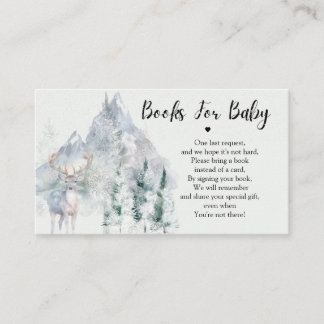 Winter-Evergreen-Bücher für Baby-Beilagekarte Begleitkarte