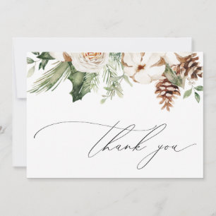 Winter Evergreen Danke Note Card