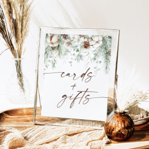 Winter Evergreen Holiday Cards and Gifts unterzeic Poster