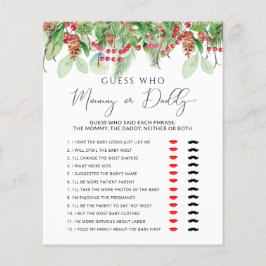 Winter Evergreen Mommy oder Daddy Baby Duschgame