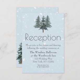 Winter Evergreen Pine Tree Empfang Card Einladung