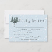 Winter Evergreen Pine Trees Wedding