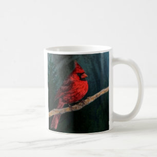 Winter Evergreen Primitive Christmas Red Kardinal Kaffeetasse