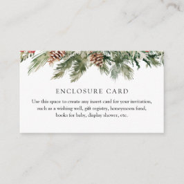 Winter Evergreen und Pinecone Custom Begleitkarte