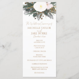 Winter Evergreen Wedding Zeremonie Programm