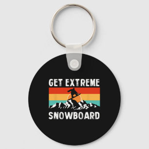 Winter Extreme Sportgebirge Snowboardfreiheit Schlüsselanhänger
