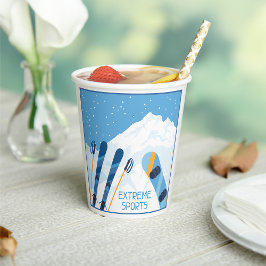 Winter Extreme Sports Pappbecher