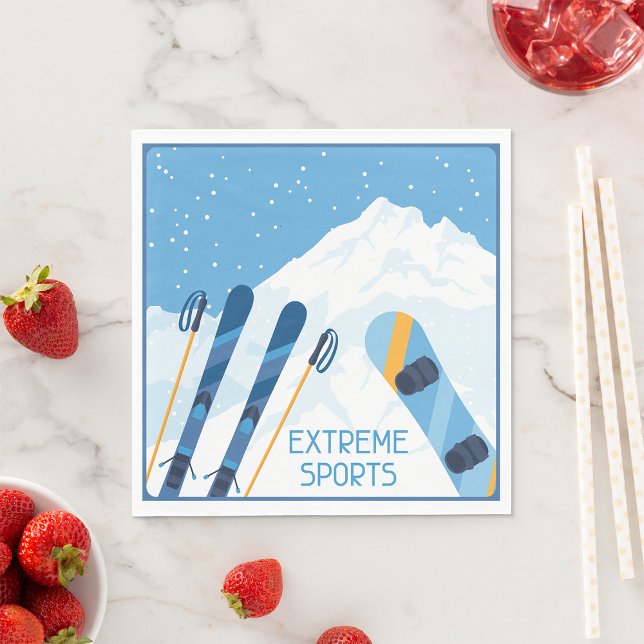 Winter Extreme Sports Serviette (Von Creator hochgeladen)