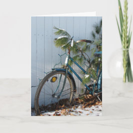 Winter-Fahrrad-Weihnachten Feiertagskarte