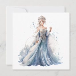 Winter Fairy Queen Card Feiertagskarte