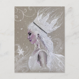 Winter Fairy Queen Postcard Postkarte