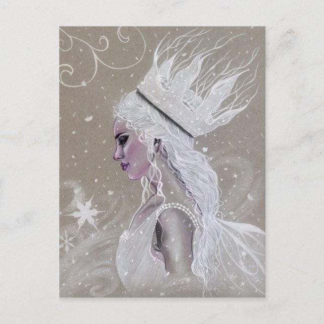 Winter Fairy Queen Postcard Postkarte (Vorderseite)