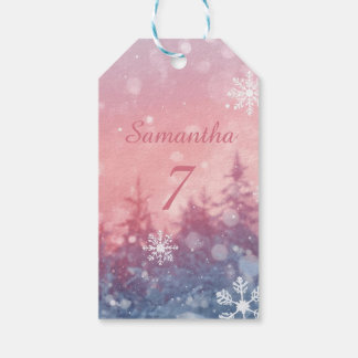 Winter Fairy Tale Gift Tags, Enchanted Snowscape Geschenkanhänger