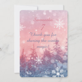 Winter Fairy Tale Thank You Card, Romantic Dankeskarte