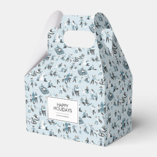 Winter Familienspass Weihnachtsfeiertag Geschenkschachtel