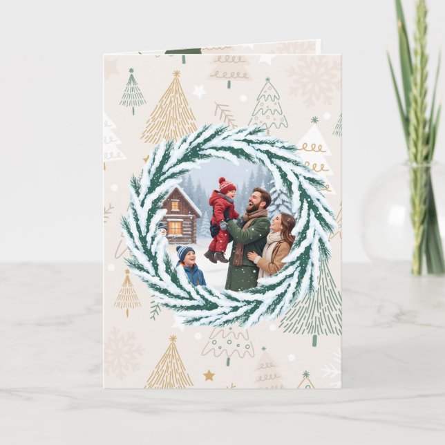 Winter Family Moments – Snowy Invitation Card" Karte (Vorderseite)