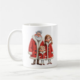 Winter Family Premium Cozy 3D Pixar Watercolor Kaffeetasse