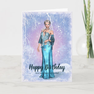 Winter Fantasy Birthday Card Karte
