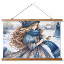 Winter Fantasy Prinzessin in einem schneebedeckten