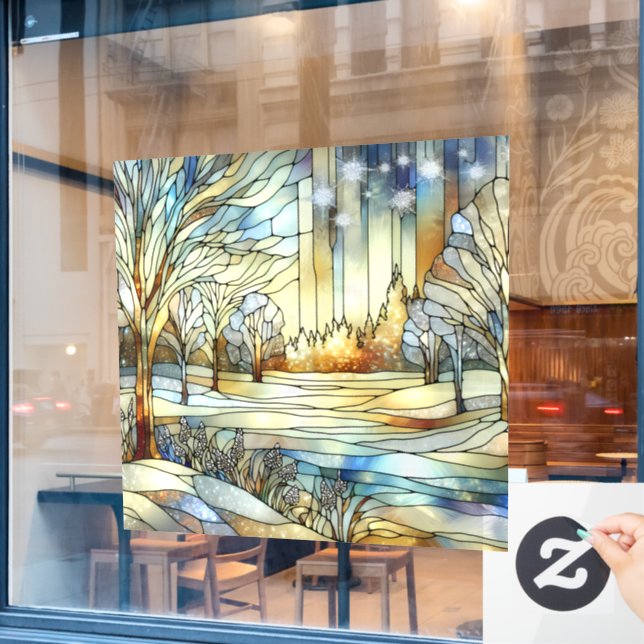 Winter Fantasy Window Cloning Fensteraufkleber (Café-Fenster)
