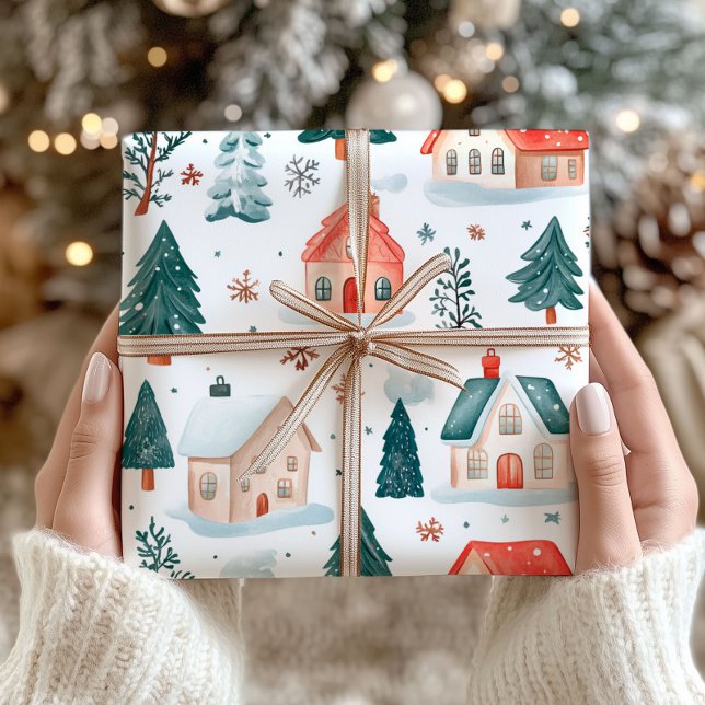 Winter Farm Weihnachtswrapping Paper - Rustikal Geschenkpapier (Von Creator hochgeladen)
