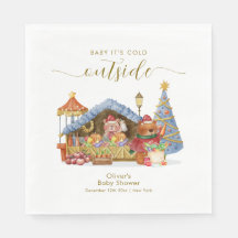 Winter Farmer Market Teddy Bear Baby Shower 