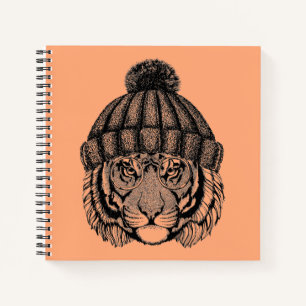 Winter Fashion Ready Tiger Notizbuch