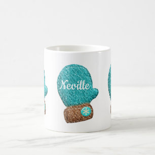 Winter Fäustlinge süße Schneeflocken Handschuhe Kaffeetasse