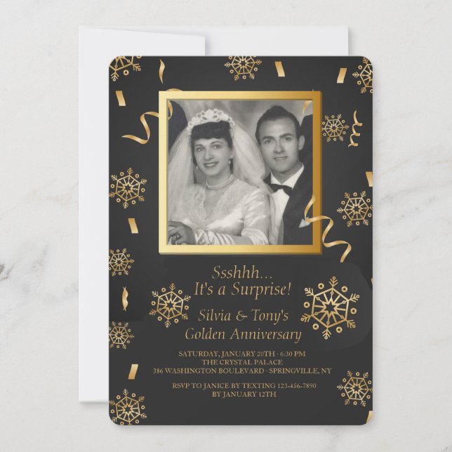 Winter-Feier-Foto-Einladung Einladung (Vorderseite)