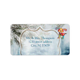 Winter Feiertag Adressaufkleber