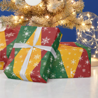 Winter-Feiertags-Diamant-Schneeflocken-Weihnachtsm Geschenkpapier