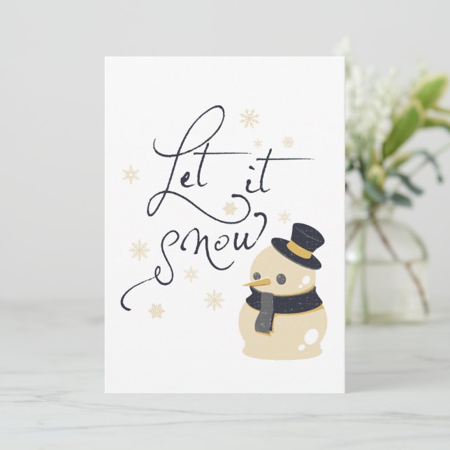 Winter Feiertagskarte (Stehend Vorderseite)