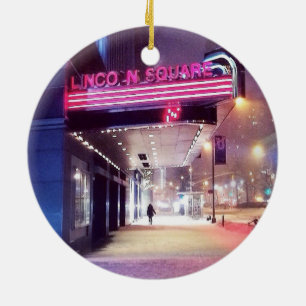 Winter-Festzelt Keramik Ornament