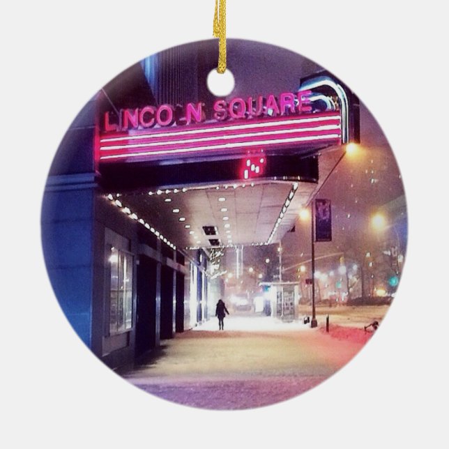 Winter-Festzelt Keramik Ornament (Hinten)