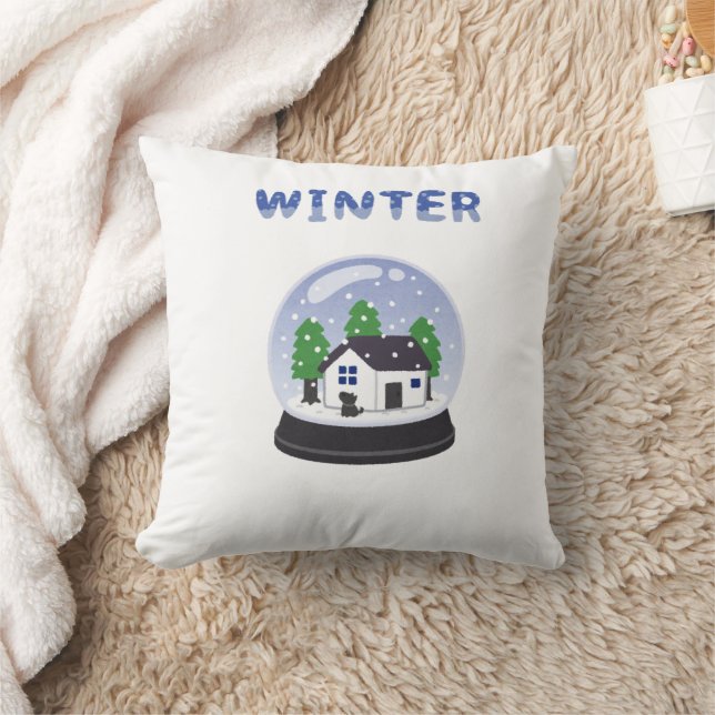 Winter Fidget Spinner Throw Pillow Kissen (Decke)