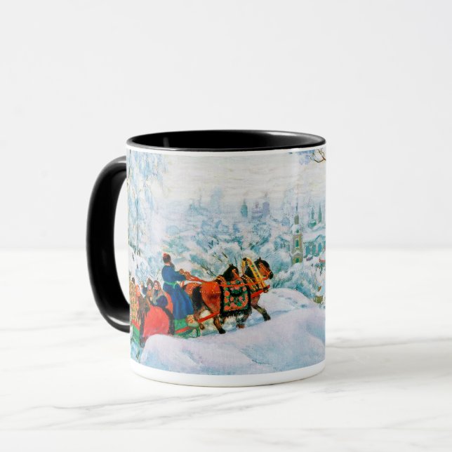 "Winter" Fine Art Christmas Geschenk Tasse (Vorderseite Links)