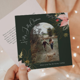 Winter Floral Arch Holly Jolly Weihnachten Ein Fot