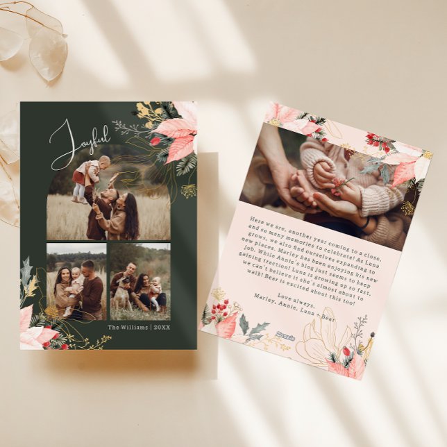 Winter Floral Arch Joyful Vier Foto Weihnachten (Von Creator hochgeladen)