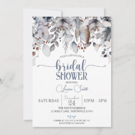 Winter Floral Brautparty Einladung
