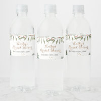 Winter Floral Brautparty Wasserflasche