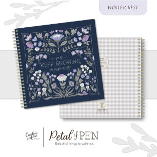 Winter Floral Folk Journal-Notebook Notizbuch