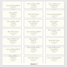 Winter floral | Ivory Wedding Guest Address Labels