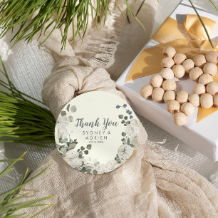 Winter floral Ivory Wedding Vielen Dank Geschenkanhänger